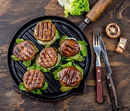 Salmon & Portobello Mushroom Sliders