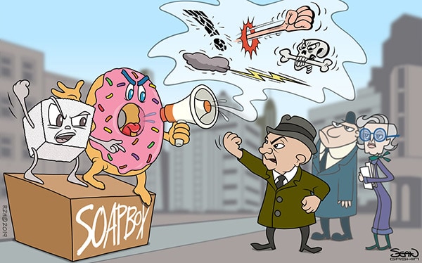 Proinflammatory Foods Cartoon