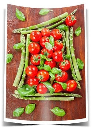 Roasted Asparagus & Tomatoes