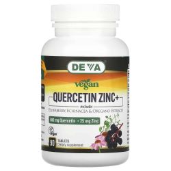 Deva Nutrition Quercetin 500 mg + Zinc