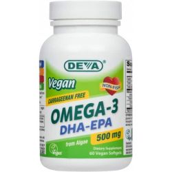 Deva Nutrition Omega-3 DHA-EPA 500mg (Carrageenan Free) 
