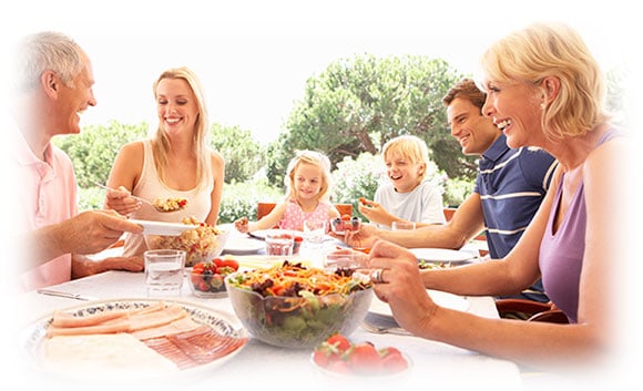 Family Eating Healthy Food Family Eating Healthy Food