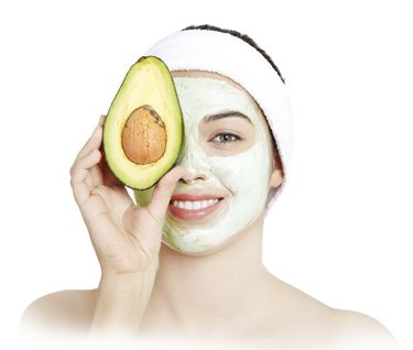 Girl with Avocado Face Mask