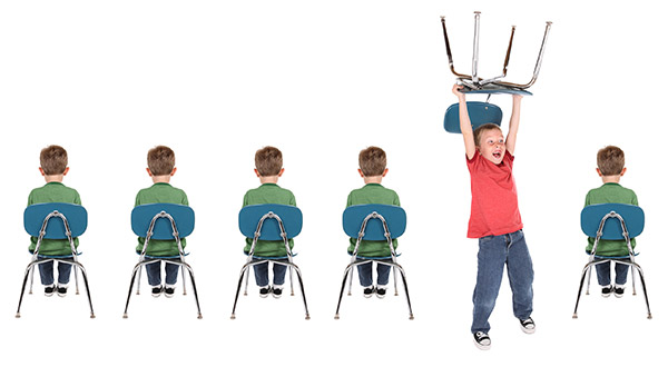 kid throwing chair