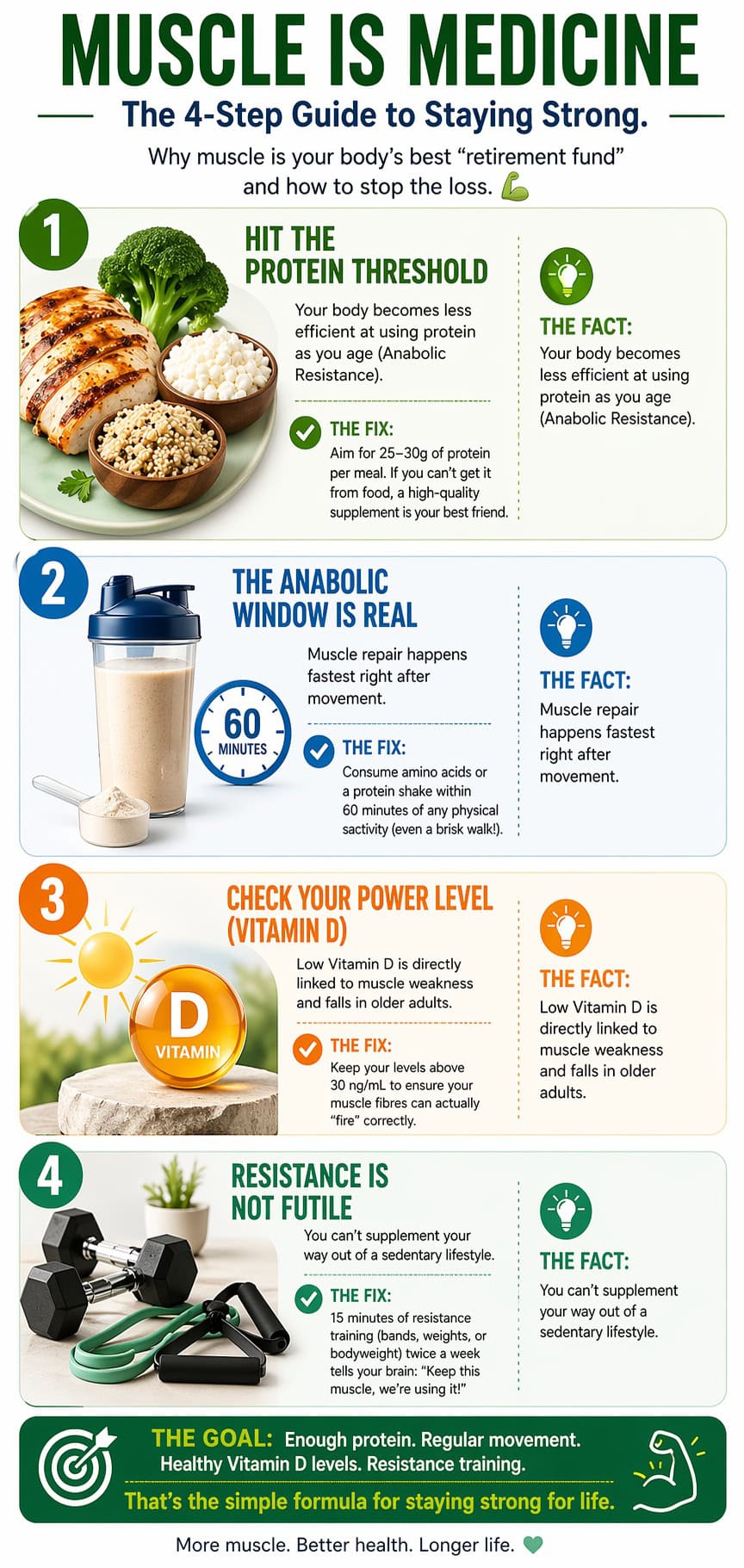Muscle is Medicine 4-step guide to staying strong