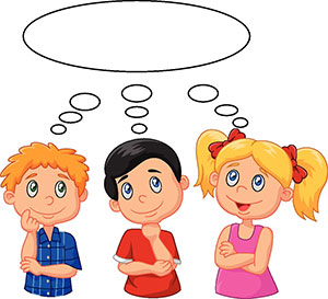 cartoon-kids-thinking-with-white-bu-25862440