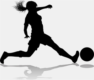 kicking a ball