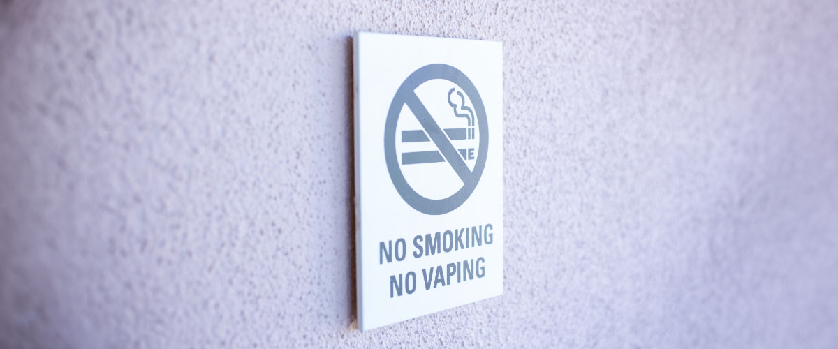 No smoking. No vaping.