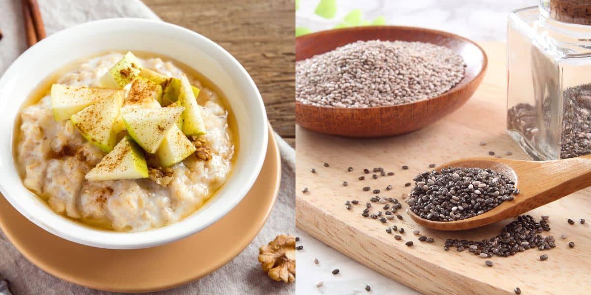 Warm Apple Cinnamon Porridge with Chia Seeds