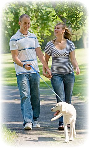 Young couple exercising